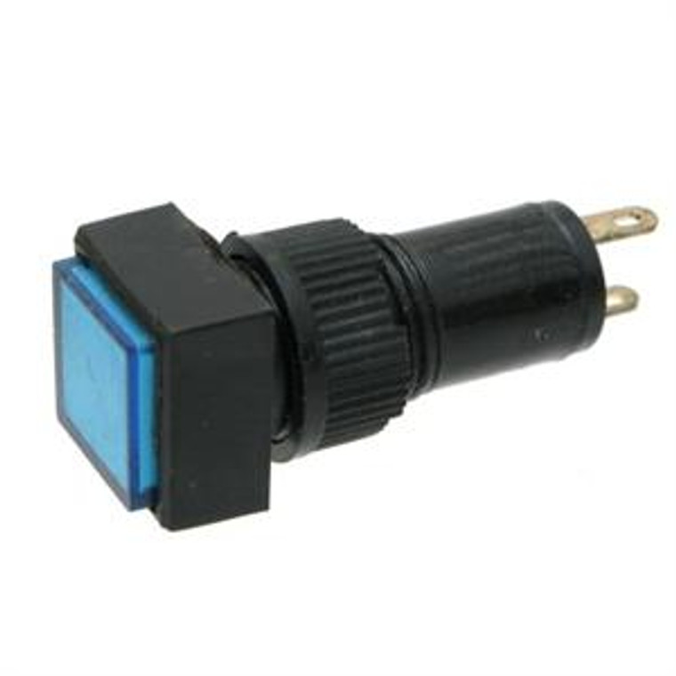 Square Miniature Panel Light, 12 Volt DC Blue