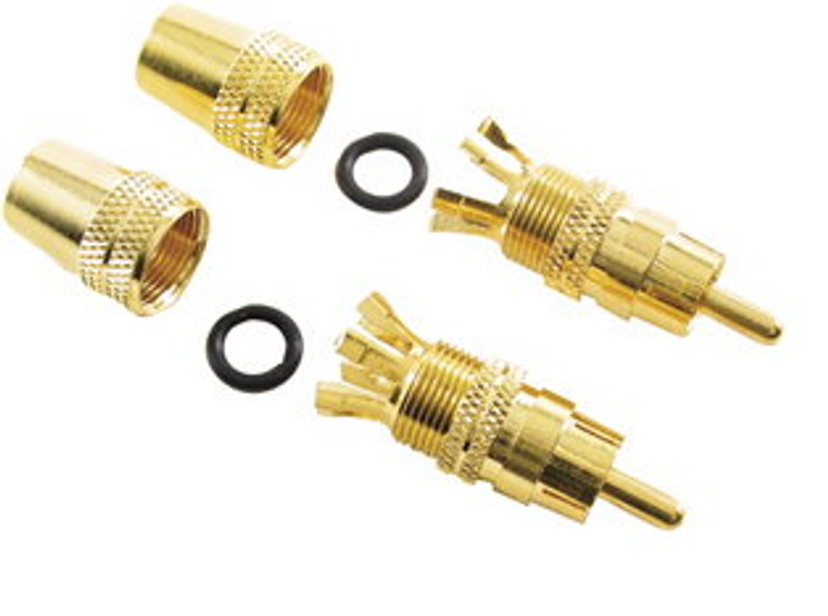 RCA Plug for RG-6 Video Cable, Gold Plated