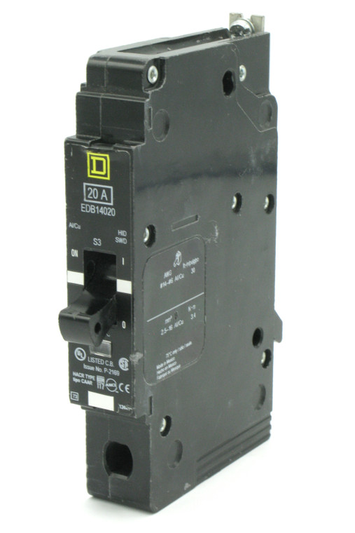 Square D EDB14020 277VAC 20 Amp 1-Pole Circuit Breaker