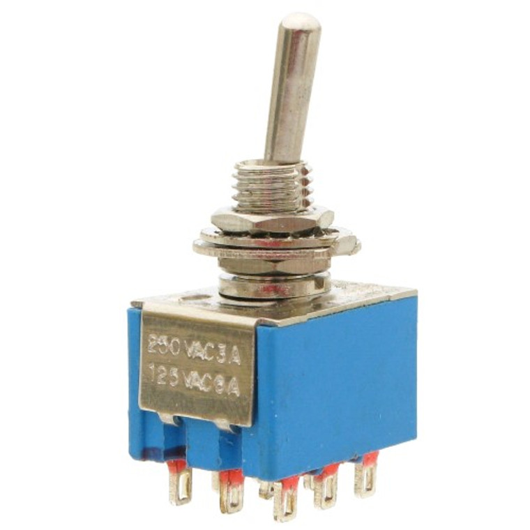 Sub Miniature Toggle Switch 3PDT On-Off-On 6A