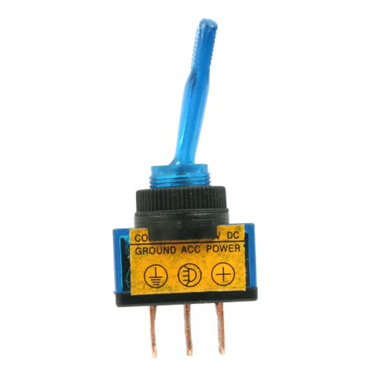 Lighted 12V Paddle Toggle Switch SPST 20A Blue