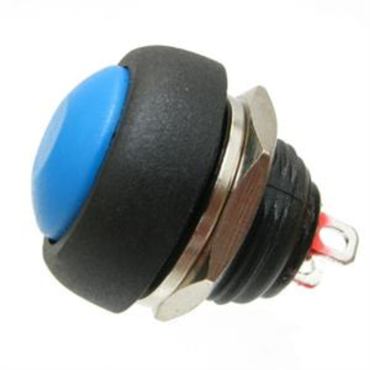 Miniature Blue Push Button Switch SPST