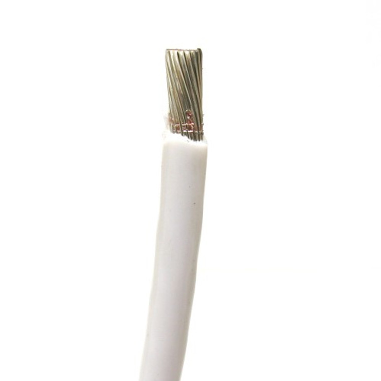 12AWG, Nickel Plated Aircaft Wire, White M22759/12-12-9