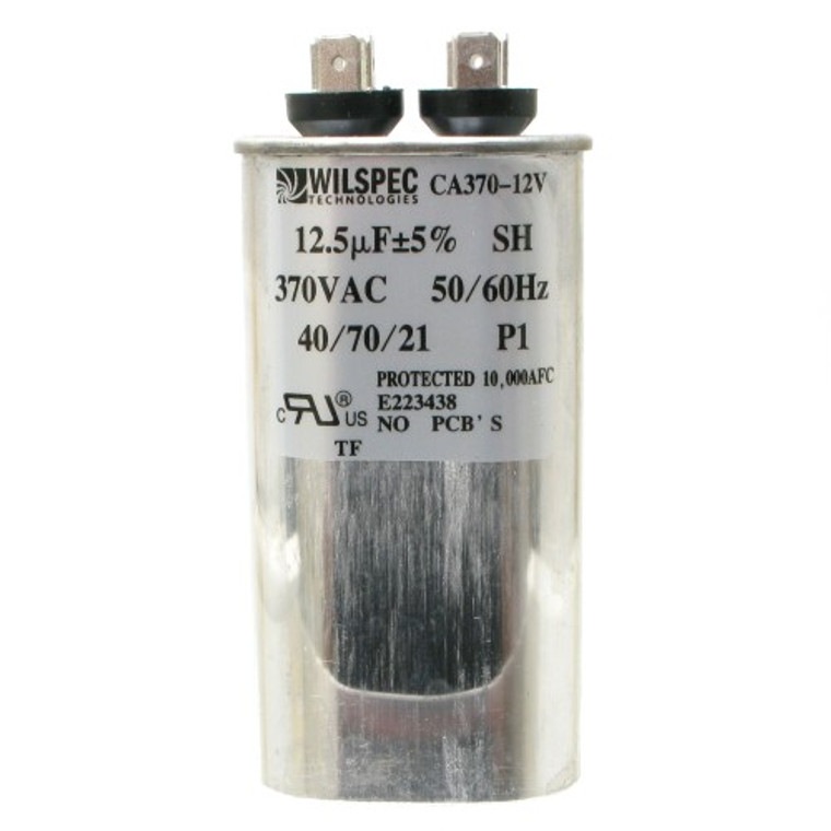 12.5 mfd at 370 Volt AC Motor Run Capacitor