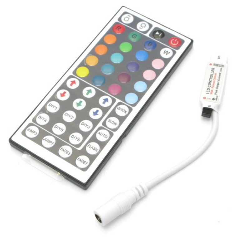 Mini IR RGB LED Controller with 44 Key Remote