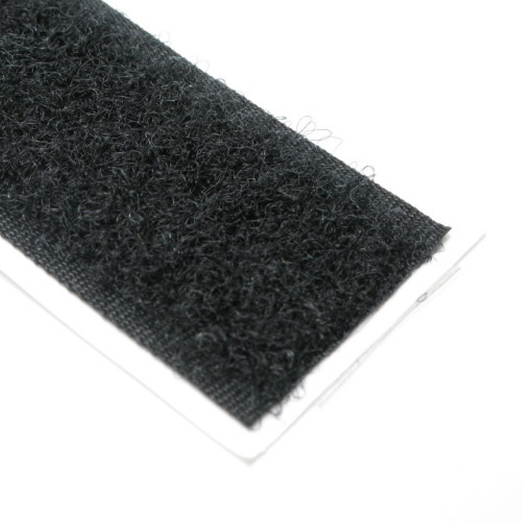 3/4 Inch Wide Black Adhesive-Backed Loop Side of Hook and Loop Fastener