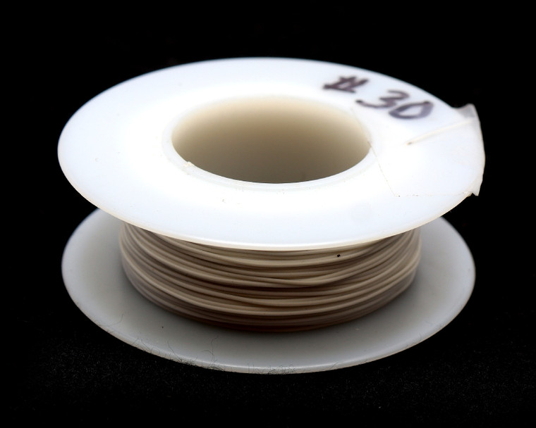 Kynar PVDF Wire Wrap Wire, 30 AWG, 100 Foot White