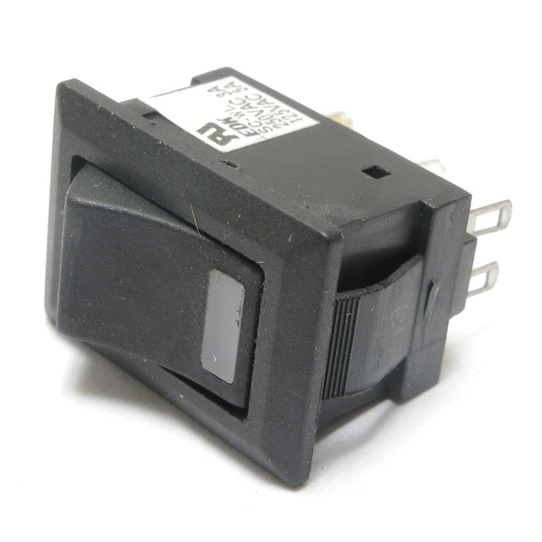 Rocker Switch, SPST, Illuminated, Red LED