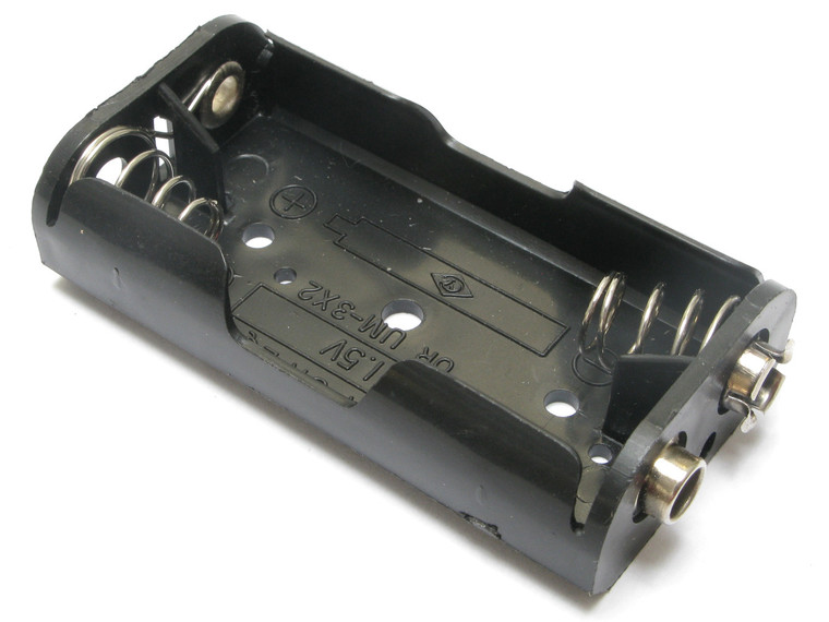 Battery Holder, 2 x AA with PP3 Snap Terminals