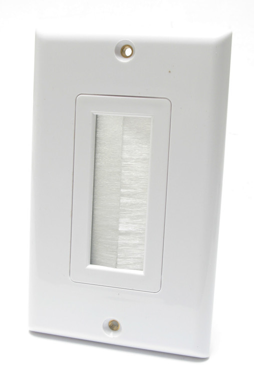 Decora Brush Plate Feed Through, White