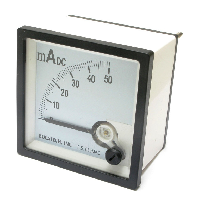 0 - 50 Milliamp DC Europa Analog Panel Meter, 72mm