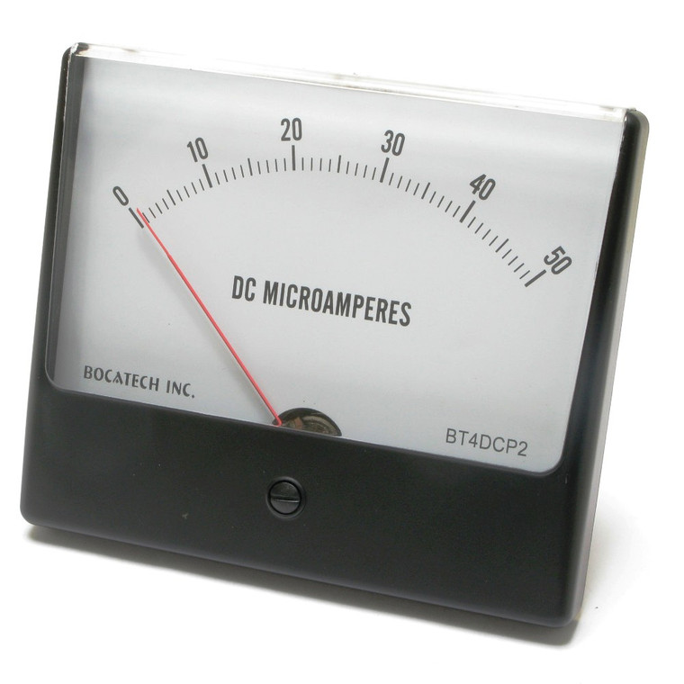 0 - 50 Microamperes DC Panaview Analog Panel Meter, 4.5 Inch