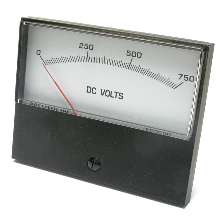 0 - 750 Volt DC Analog Panel Meter