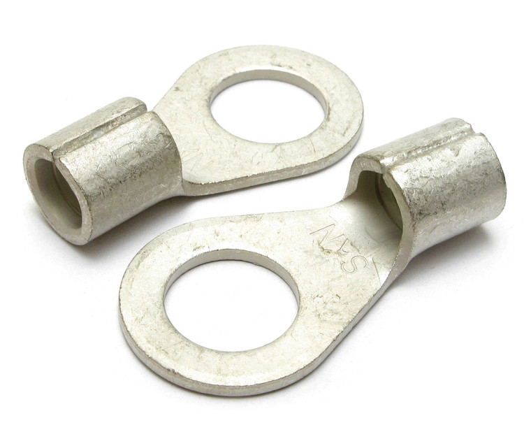 4 Gauge Non-Insulated 1/2 Inch Ring Terminal, 2 Piece