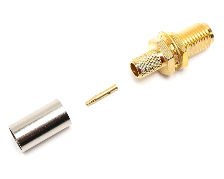 SMA Sub-Miniature Female Crimp, Solder Connector