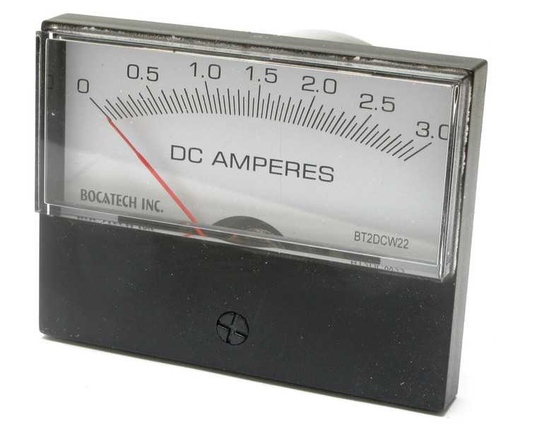 0 - 3 Amp DC Analog Panel Meter, 3 Inch Meter