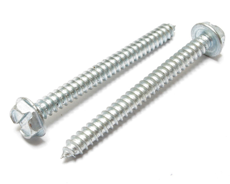 #10 x 2 Inch Slotted Hex Head Sheet Metal Screw (100-Pack)