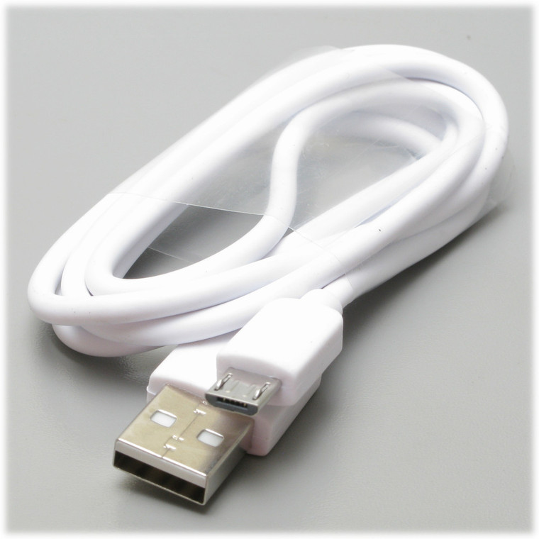 USB A To Micro USB Cable, 1 Meter / 3.3 Foot, White