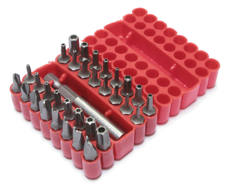 Tamper Proof Security Bit Set 33 Piece, with Storage Case