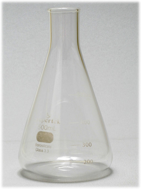 Conical Flask, Graduated, 500 mL, Borosilicate Glass 3.3 