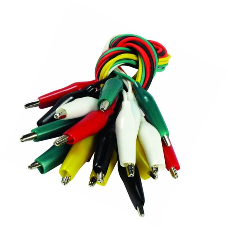 Test Leads With Alligator Clips, 10 Piece