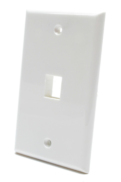 Single Gang Wall Plate, Supports 1 Keystone Insert