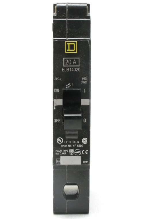 Square D EJB14020 277VAC 20 Amp 1-Pole Circuit Breaker