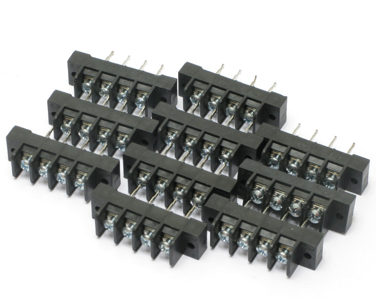 RDI JC6 Series 4-position Terminal Strip 300V 20A, 10pcs