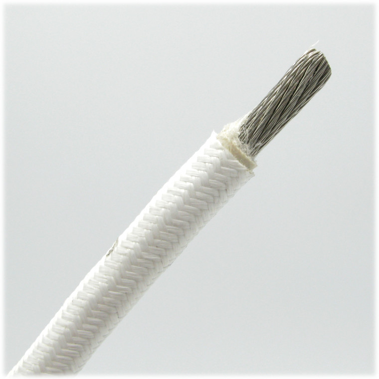 8AWG PTFE Coated Fiberglass, High Temperature Nickel Plated Copper - 25 ft Length 8AWG PTFE Coated Fiberglass, High Temperature Nickel Plated Copper - 25 ft Length