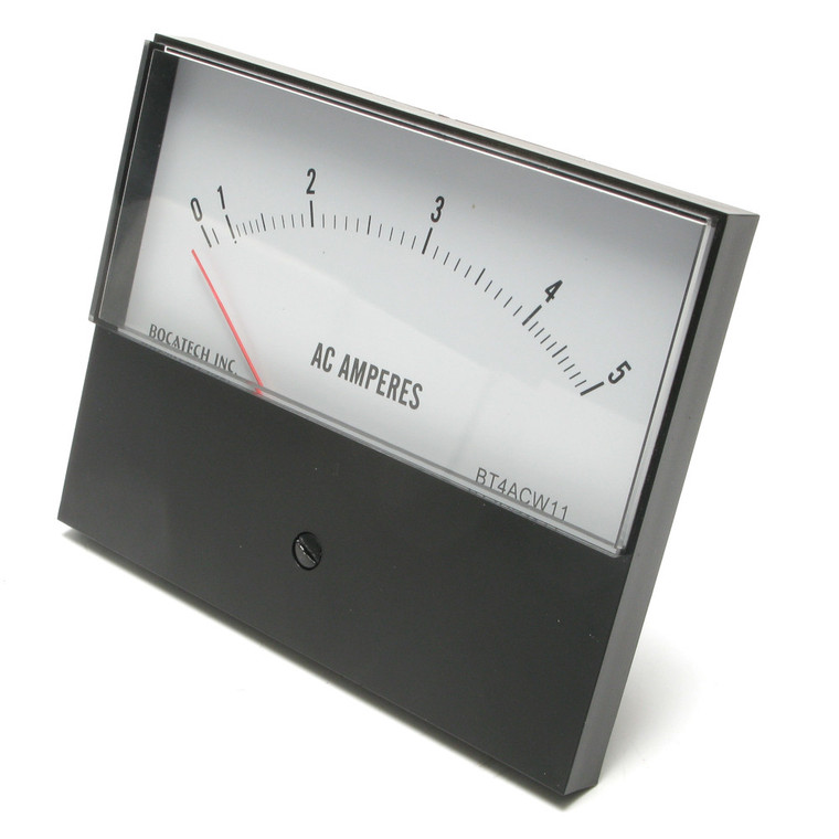 0 - 5 Ampere AC Analog Panel Meter, 4.5 Inch