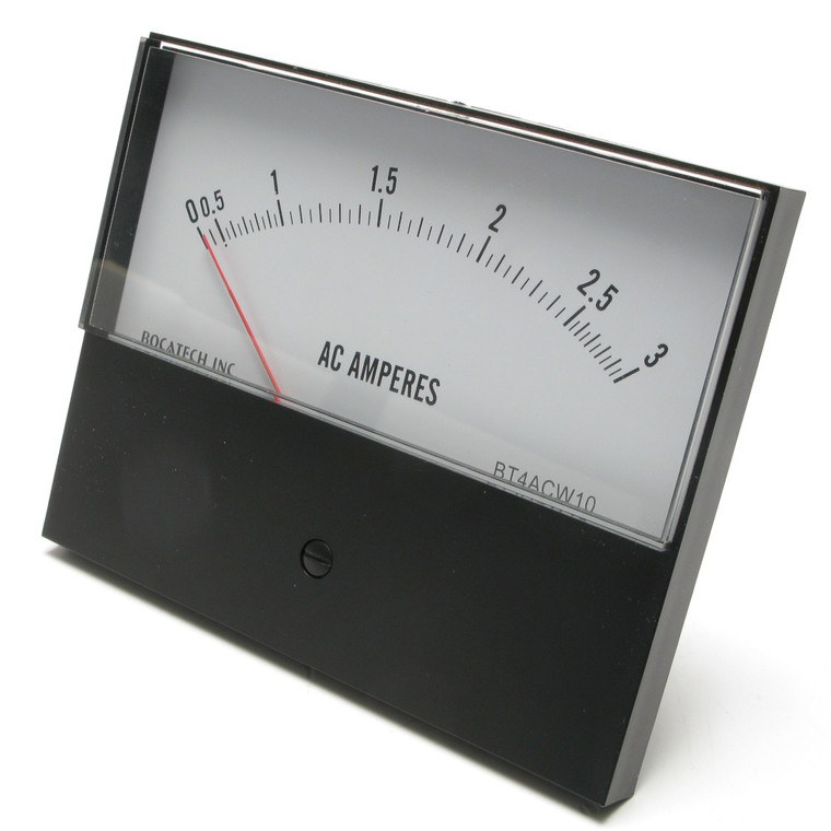 0 - 3 Ampere AC Analog Panel Meter, 4.5 Inch