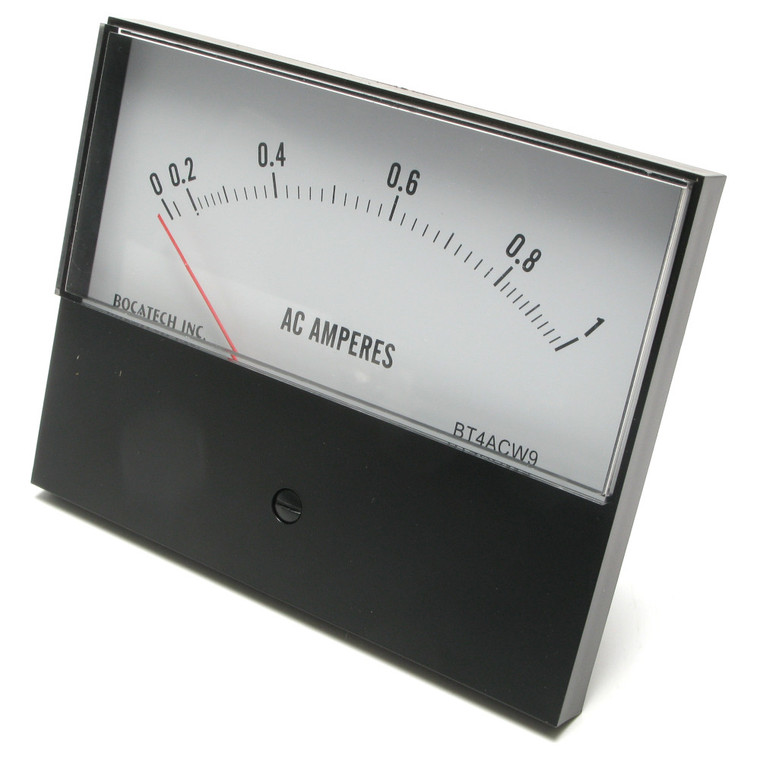 0 - 1 Ampere AC Analog Panel Meter, 4.5 Inch