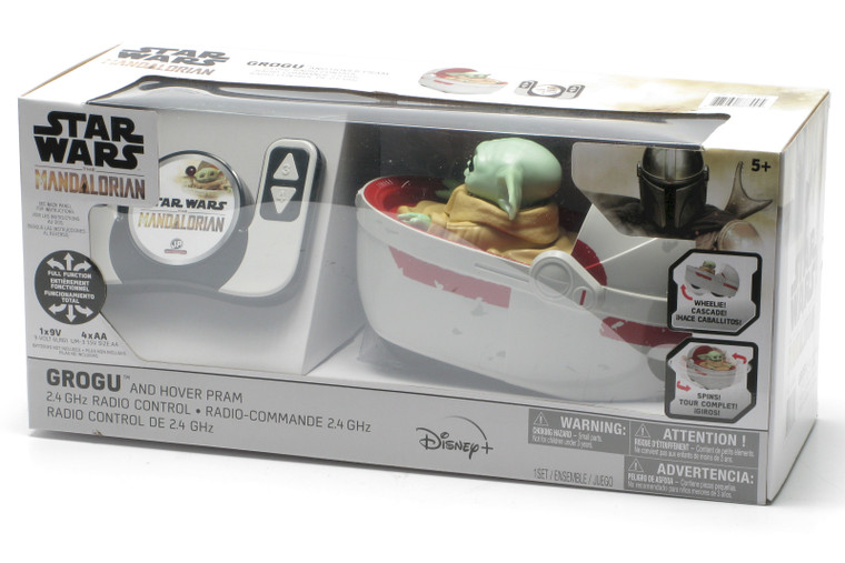 Star Wars Grogu In 9" Hover Pram With 2.4GHz Radio Remote Control