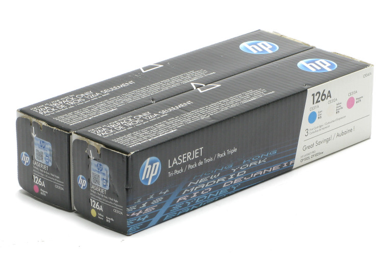 HP 126A Yellow & Magenta Original LaserJet Toner Cartridges, CE312A, CE313A