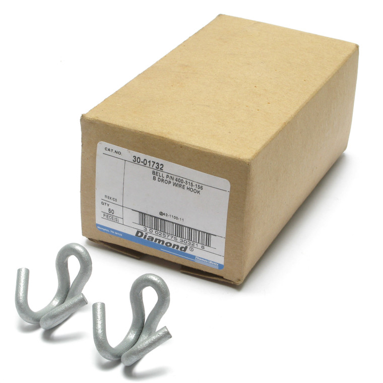 Thomas & Betts 30-01732 Ram's Horn Type Drop Wire Hook, 50-pack