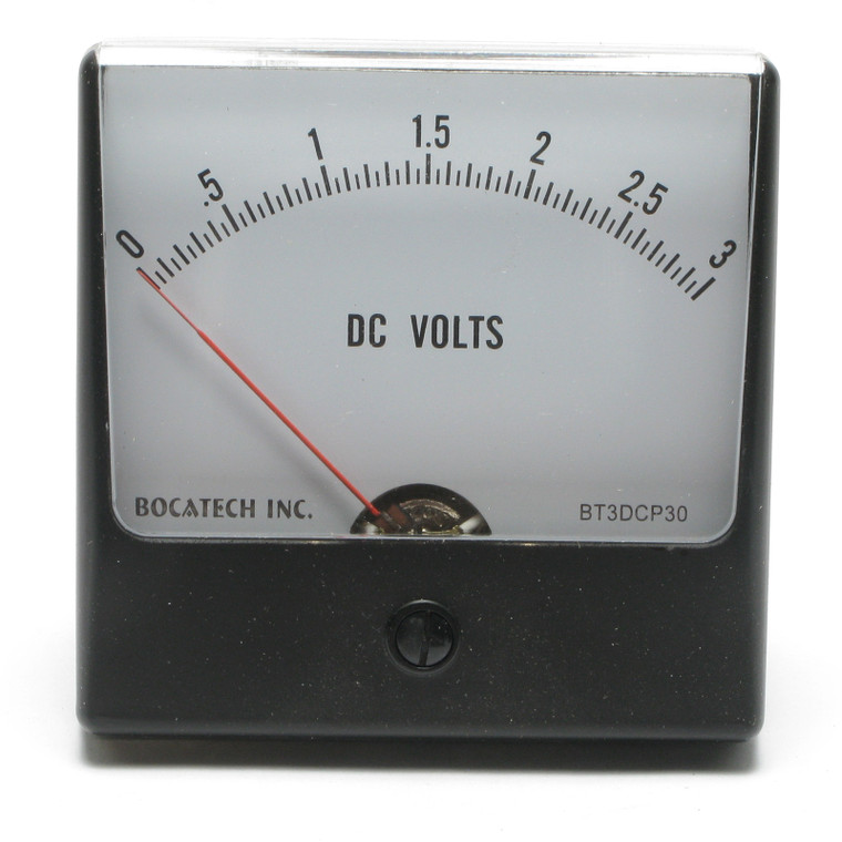 0 - 3 Volt DC Panaview Analog Panel Meter, 3 Inch