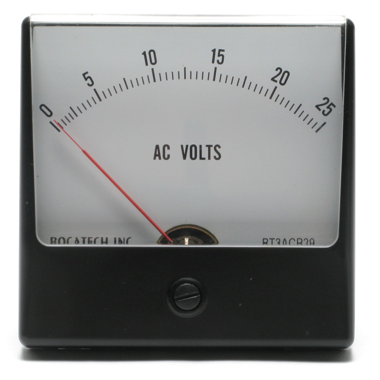 0 - 25 Volt AC Panaview Analog Panel Meter, 3 Inch