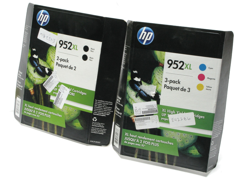 HP 952XL Black & 952XL Cyan Magenta Yellow Printer Ink Cartridges