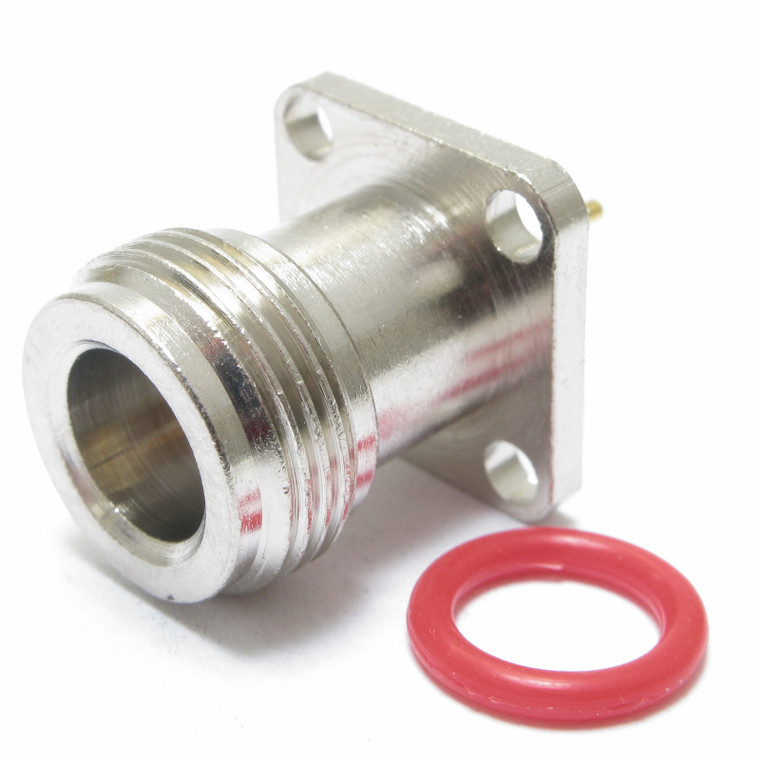 Panel Mount Type N Female Jack, Small Flange