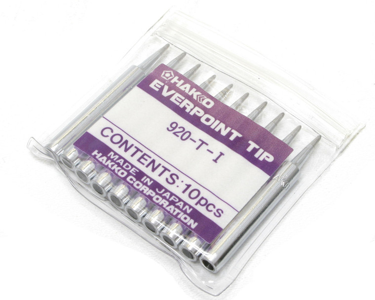 Replacement, Ultra Fine Conical Solder Iron Tips, 10 pack Hakko 920-T-I