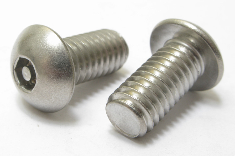 3/8"-16 x 3/4" Tamper Resistant Hex Button Head Machine Screw, Stainless, 20pcs