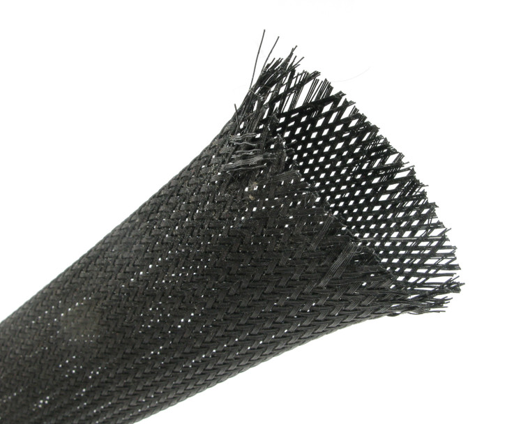 Bentley Harris FR Plus 1-3/4" Expandable Sleeving, Black w/White Tracer, 25ft