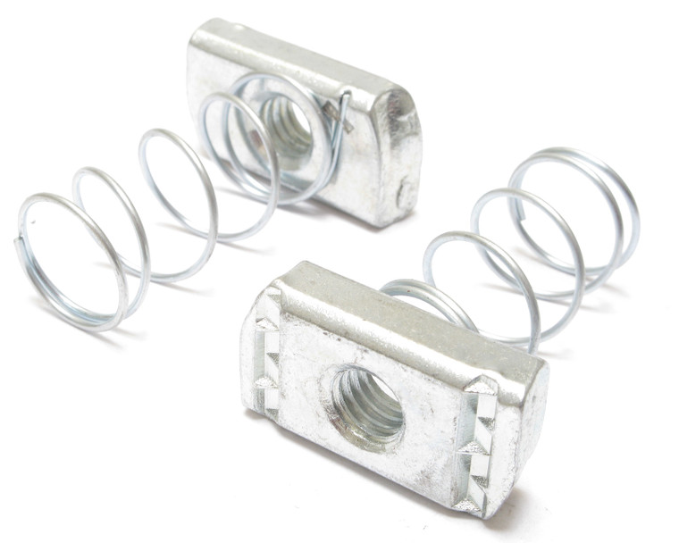 Advanced Fastening Supply I-1034 Strut Nut w/Spring, 3/8-16, galvanized, 100pcs