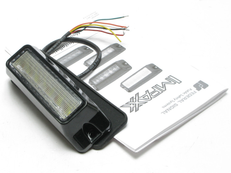 Federal Signal FS-IPX620B-RW IMPAXX Series Light, Strobe, Red w/Clear Lens