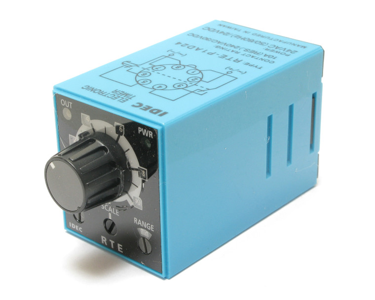 Idec RTE-P1AD24 240VAC 10 Amp Timer Relay, 24V Coil
