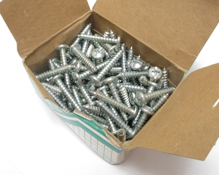 #14 x 1-1/2" Combination Pan Head Tapping Screw, Zinc Plated, 100-pack