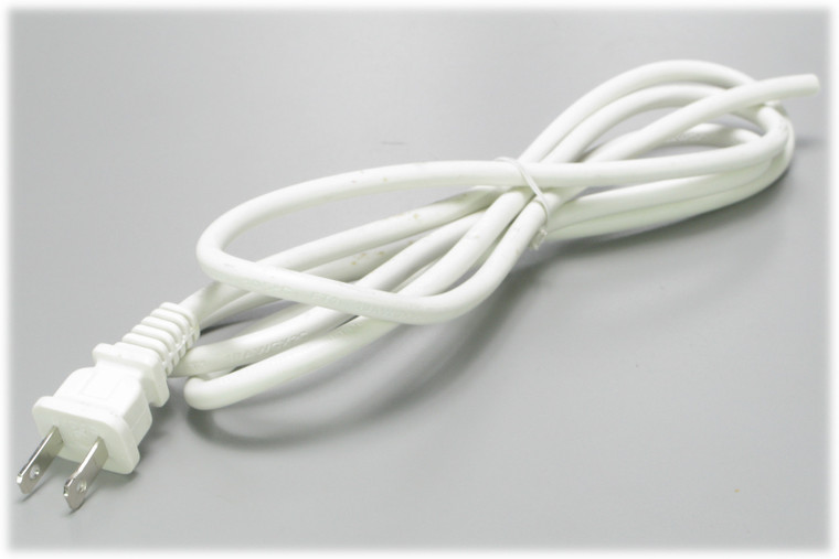 18/2 SJTW Replacement Power Cord, White, Single End