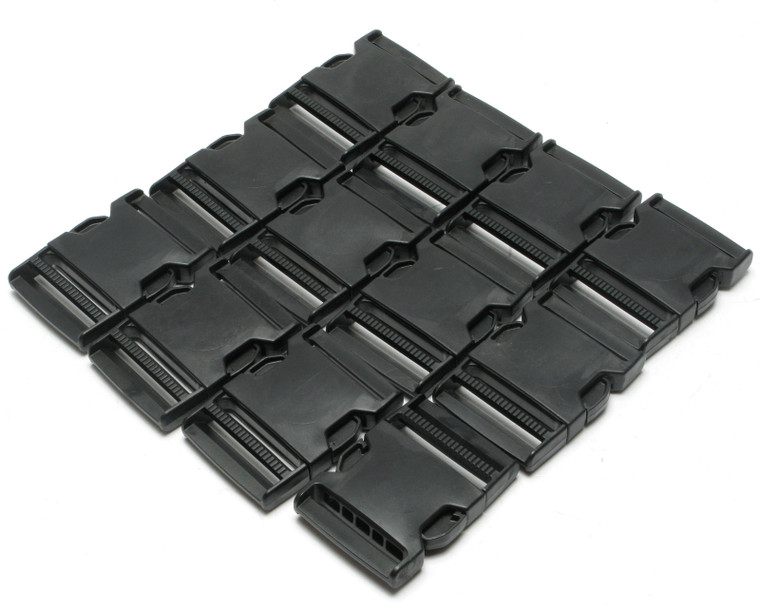 2 Inch Width Side Release Plastic Buckles, 12 sets