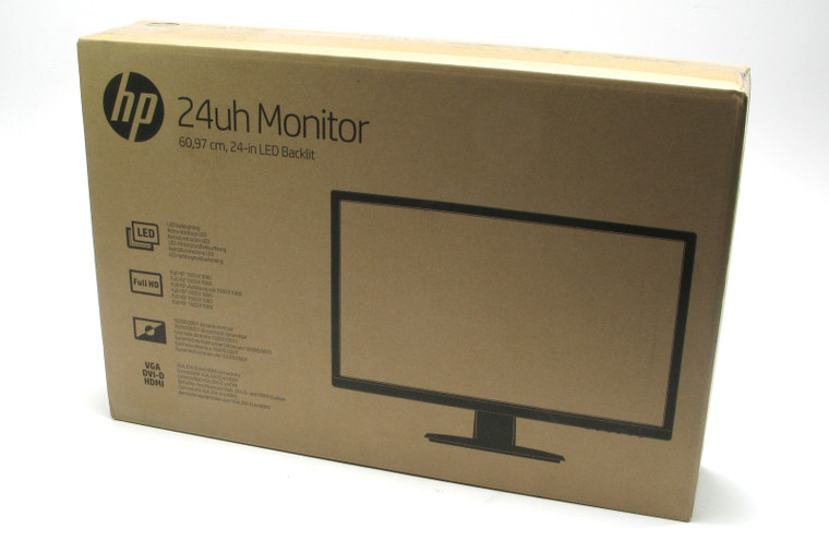 HP 24uh 24" Full HD 1920x1080 LED Monitor, HDMI, DVI-D, VGA