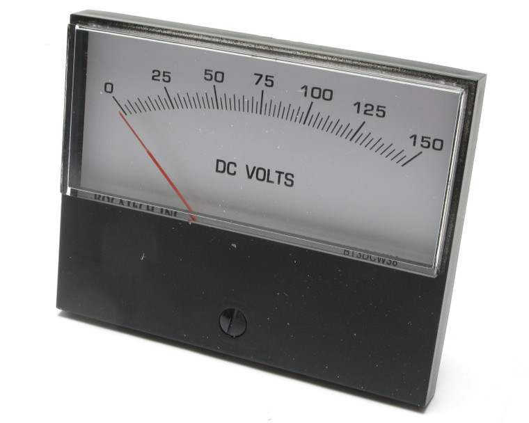 0 - 150 Volt DC Analog Panel Meter, 3.5 Inch Meter